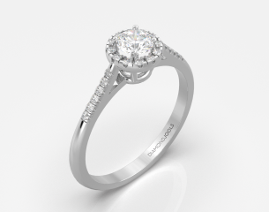 Engagement Ring with side stones LR351